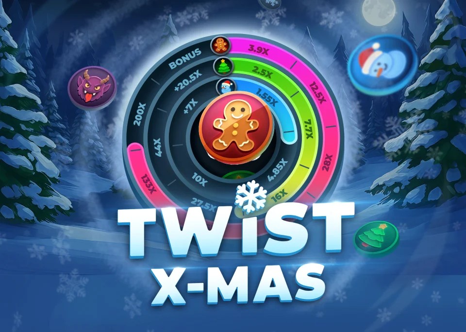 Official Casino Games logo: Twist X-mas by InOut at Spinsino Casino